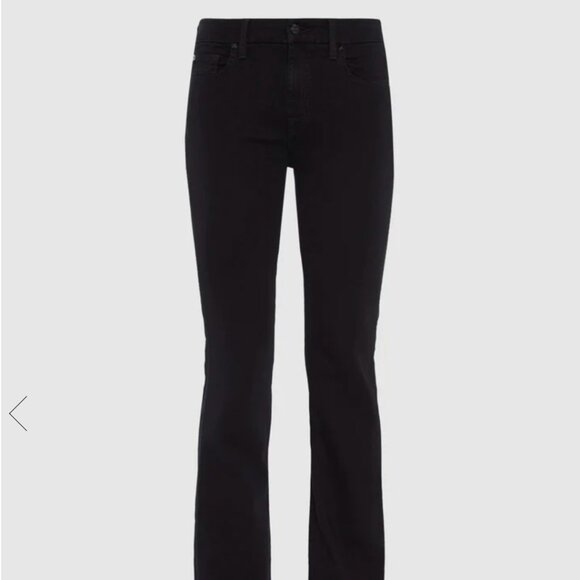 Jen 7 For All Mankind Black Slim Bootcut Jeans - Picture 1 of 12